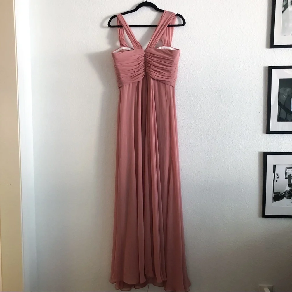 Dessy Collection Dress 2970 Chiffon Sweetheart Maxi‎ Bridesmaid Dress